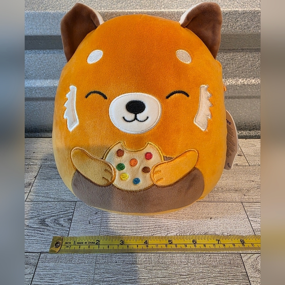 Squishmallows Orange and Brown Fox with Cookie